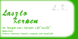 laszlo kerpen business card